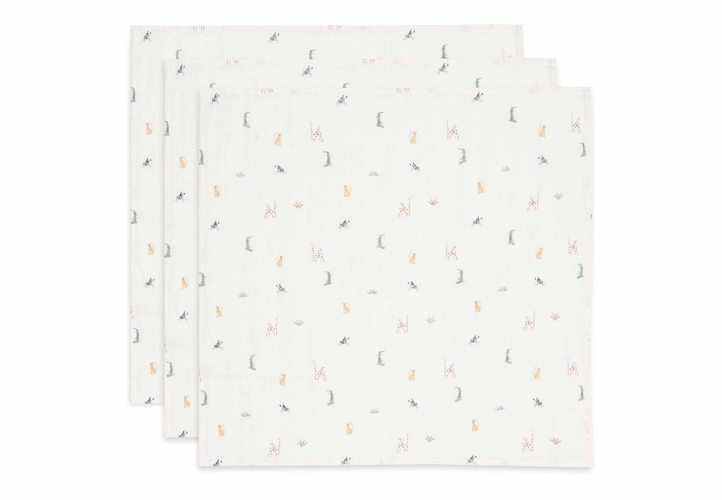 Jollein Spucktuch Hydrophil 70x70cm - Jungle Jambo - 3 Stück Studio