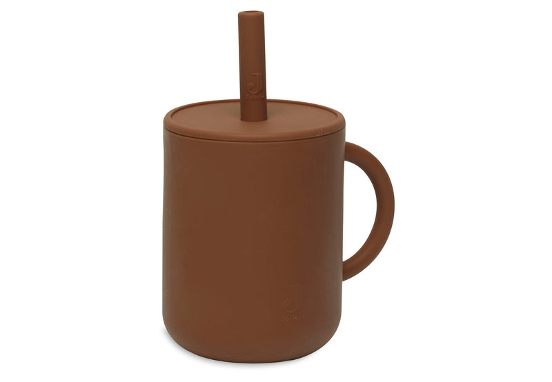 Trinkbecher mit Strohalm - Silikon