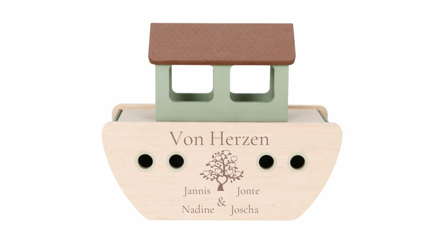Arche Noah Zur Taufe personalisiert Holz Little Dutch Bild 13