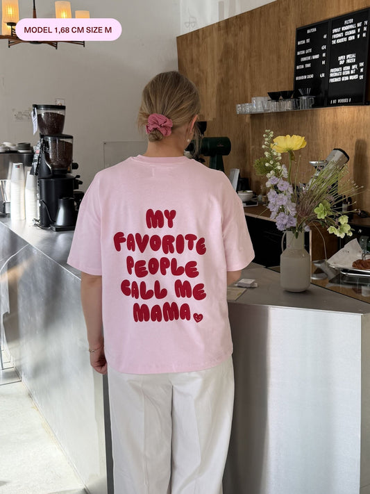 Famvibes Call ME Mama Shirt rosa