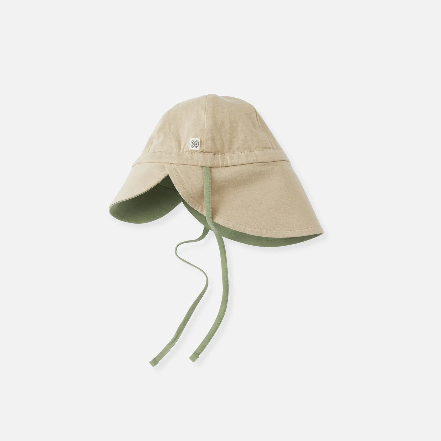 Cloby Sonnenhut in Olive Green/Sandy Beach – UPF 50+