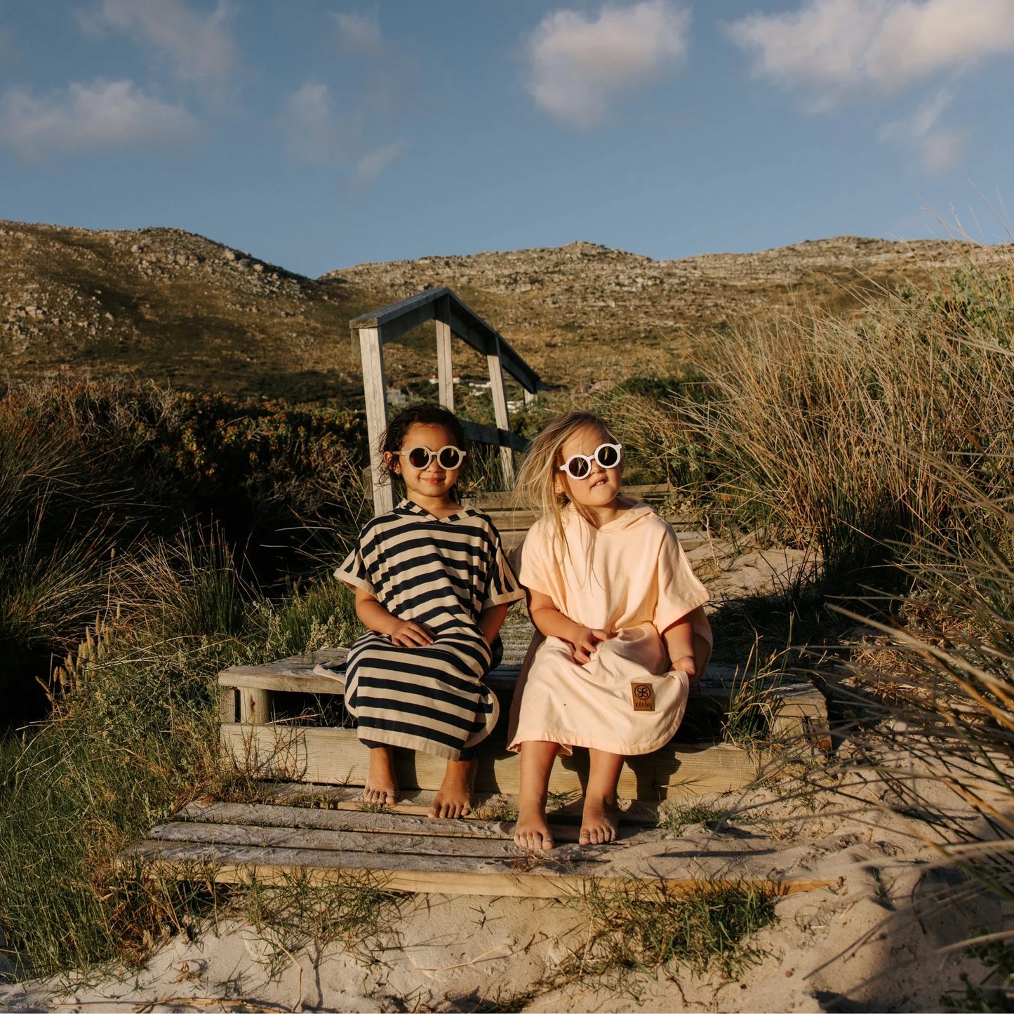 Cloby UV-Poncho in Peachy Summer – UPF 50+