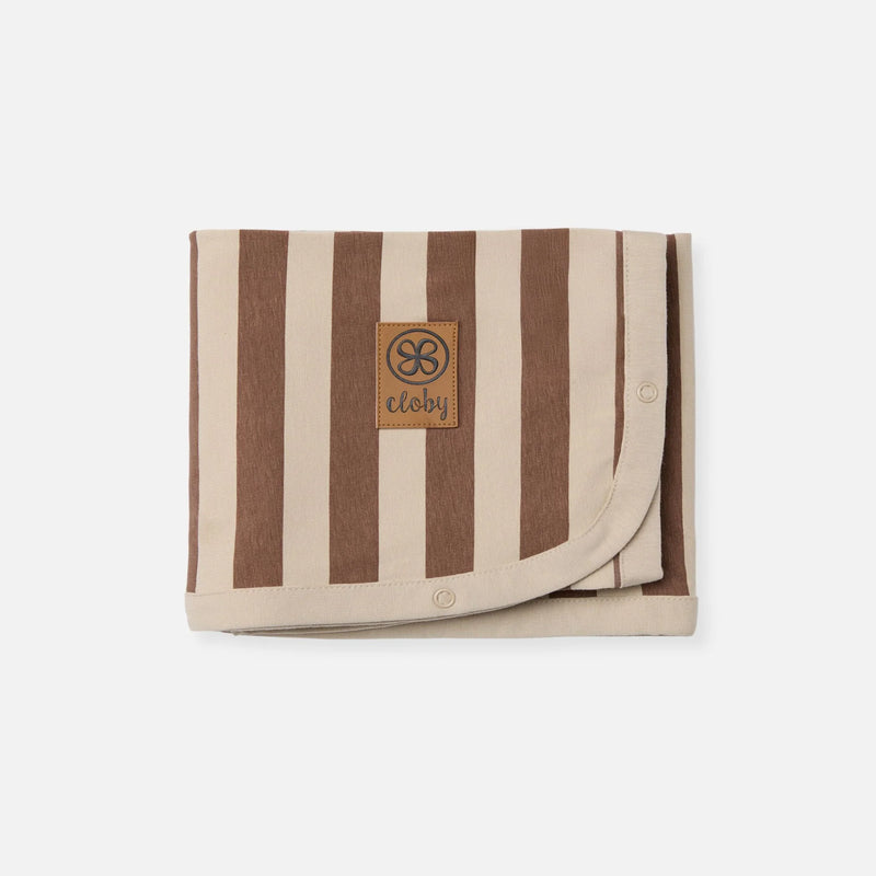 Cloby UV Decke in Peanut Brown Stripe