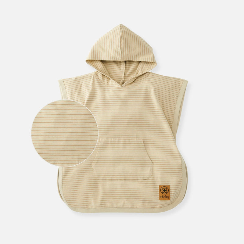 Cloby UV Poncho gestreift Sandy Beach Peanut Brown UPF 50+