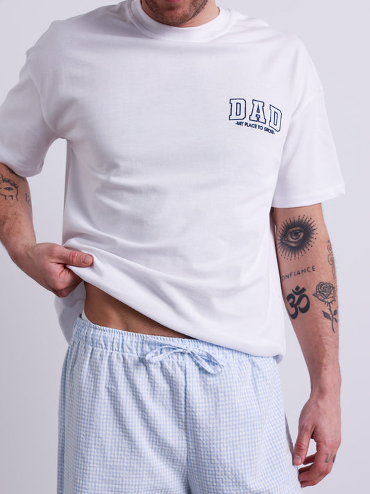 Famvibes Dad College Shirt weiß