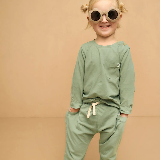 Cloby Langarmshirt in Olive Green Detailansicht