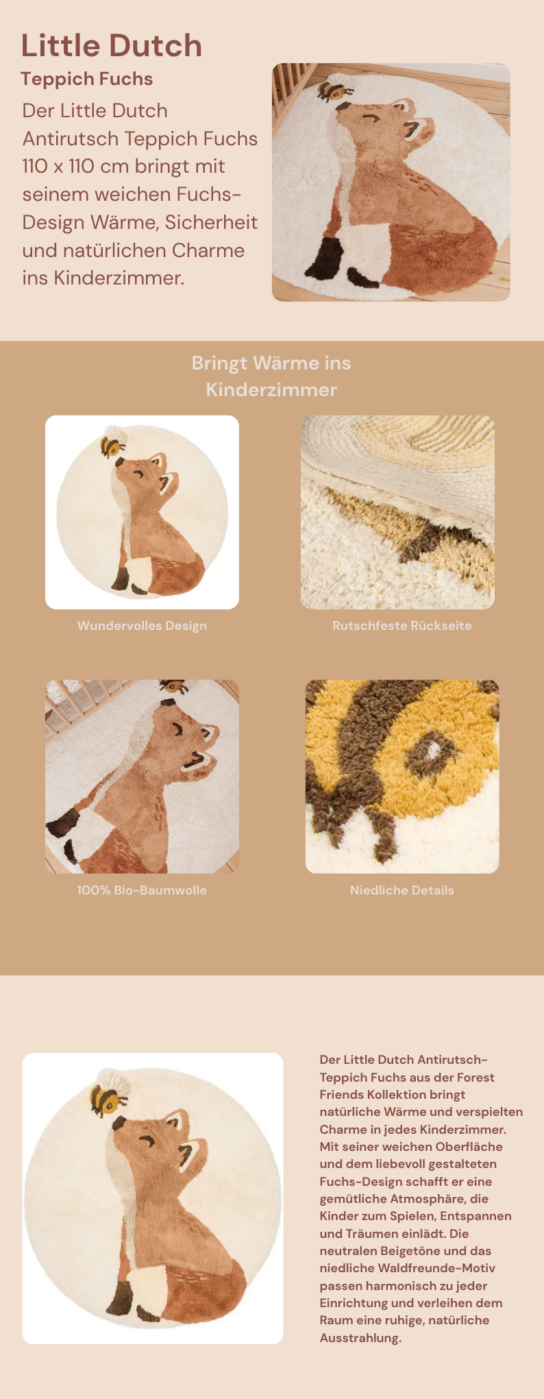 Little Dutch Teppich Fuchs