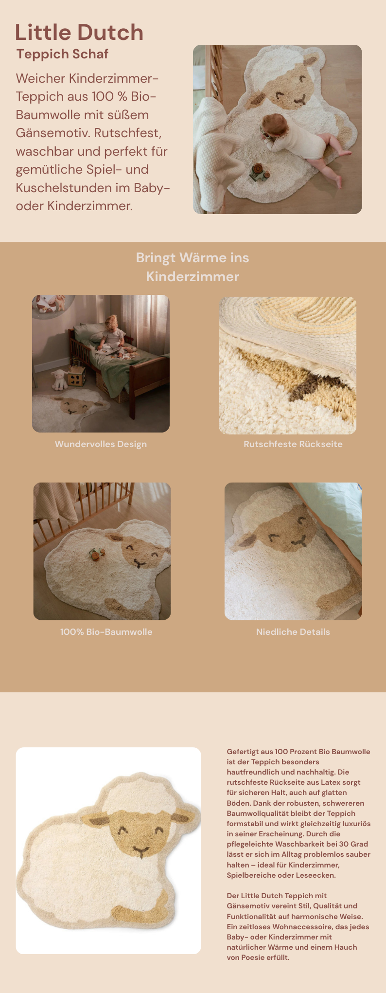 Little Dutch Teppich Schaf