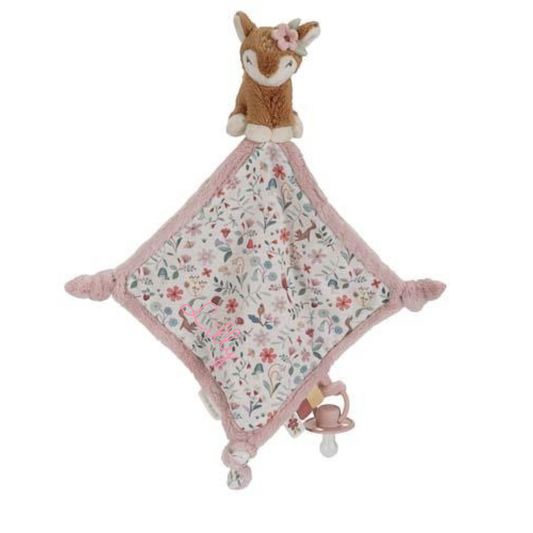 Little Dutch rosa Kuscheltuch Reh - Fairy Garden Personalisierung mit Namen — Detailansicht 2