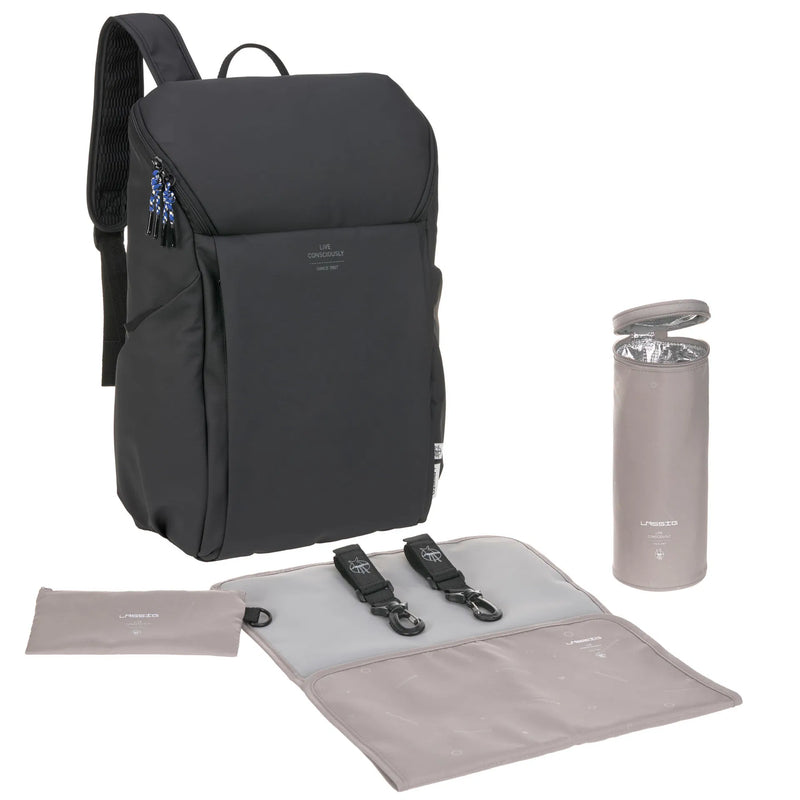 Lässig Wickelrucksack Slender Up Backpack, Schwarz
