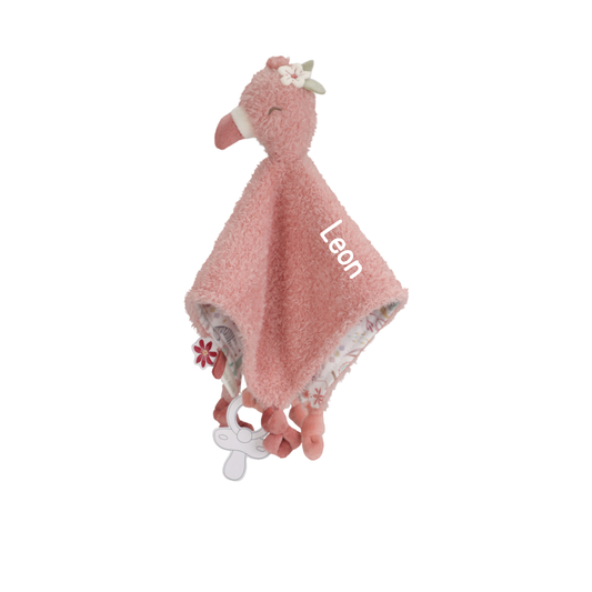 Little Dutch Schmusetuch Flamingo Rosa Safari Friends Personalisiert