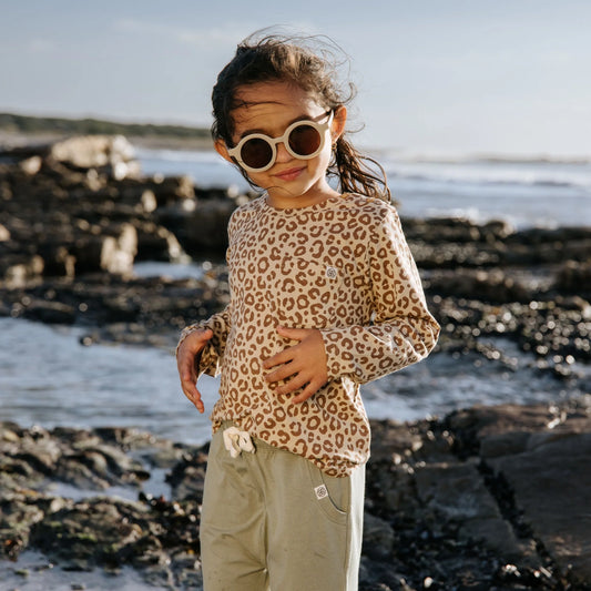 Clpby Langarmshirt in Leopard Brown Detailansicht