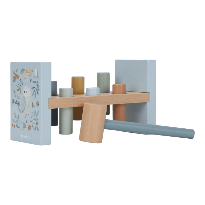 Little Dutch Blaue Hammerbank Personalisierung Geburt Forest Friends Detail 9