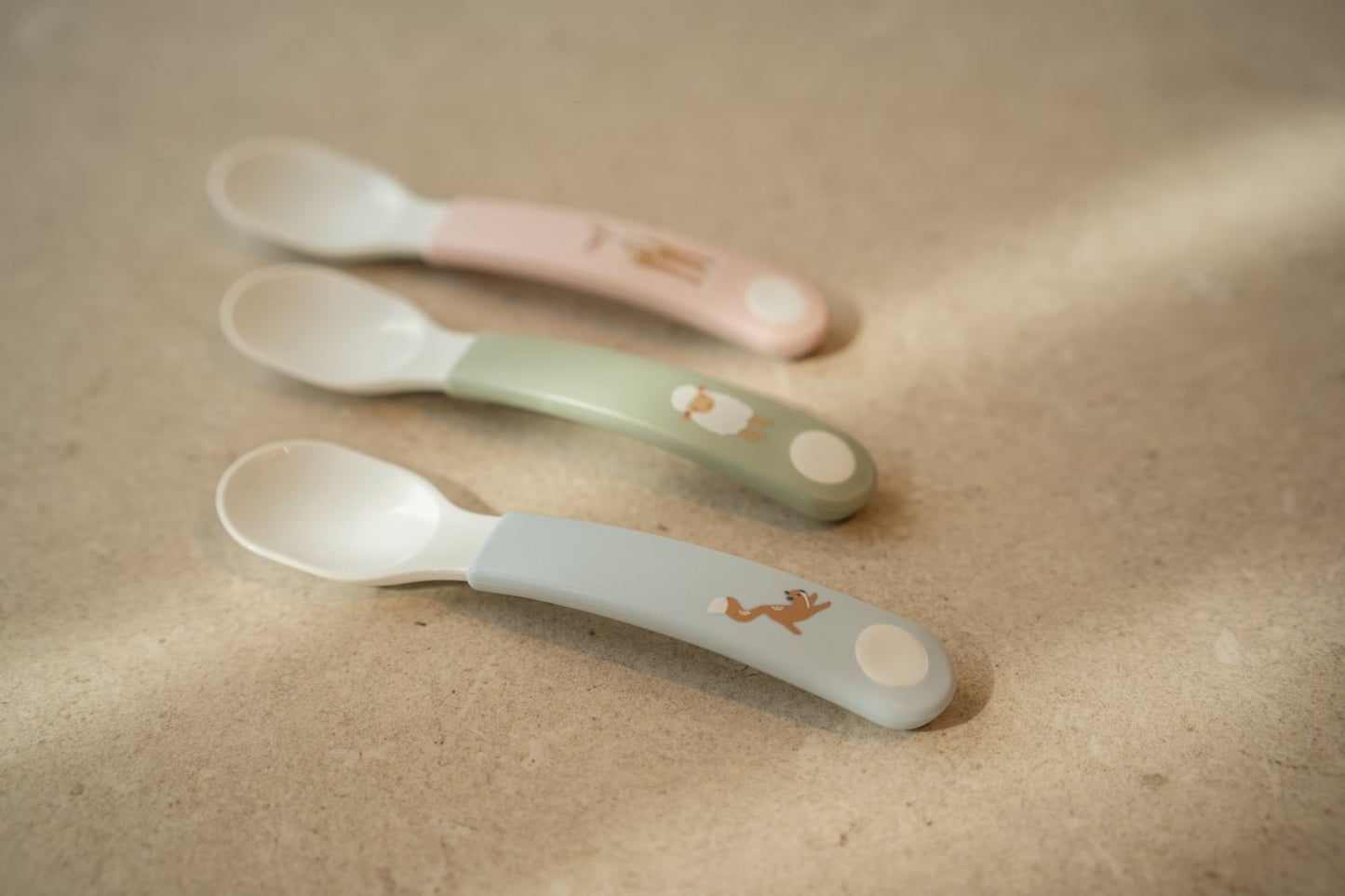 Little Dutch Fütterlöffel Mepal Mio 2-teilig blau - Forest Friends Babylöffel