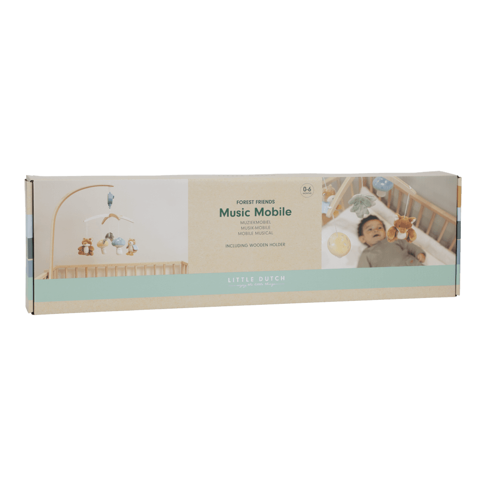 Little Dutch Holz Musikmobile - Blau - Forest Friends