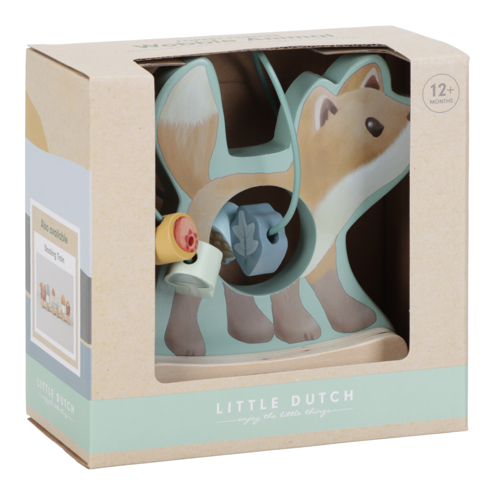 Little Dutch Holz Schaukeltier Fuchs mit Aktivitäten Spirale - Forest Friends