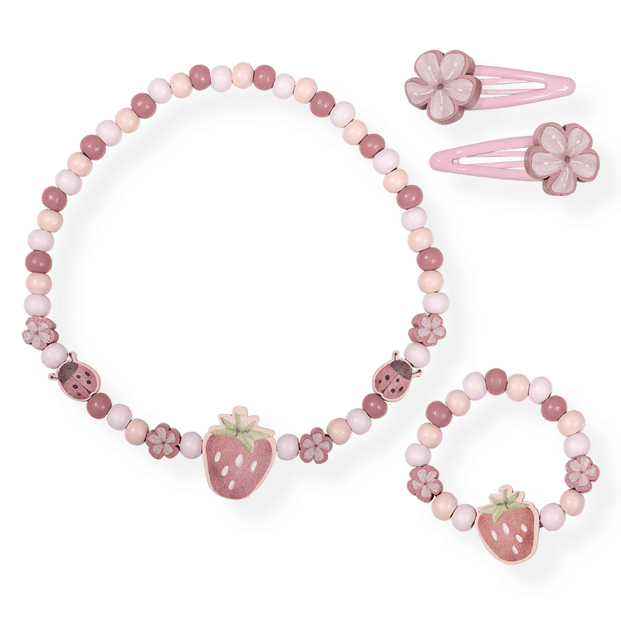 Little Dutch Holz Schmuckset Erdbeere