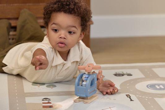 Little Dutch Holzspielzeug Hubschrauber - Blau