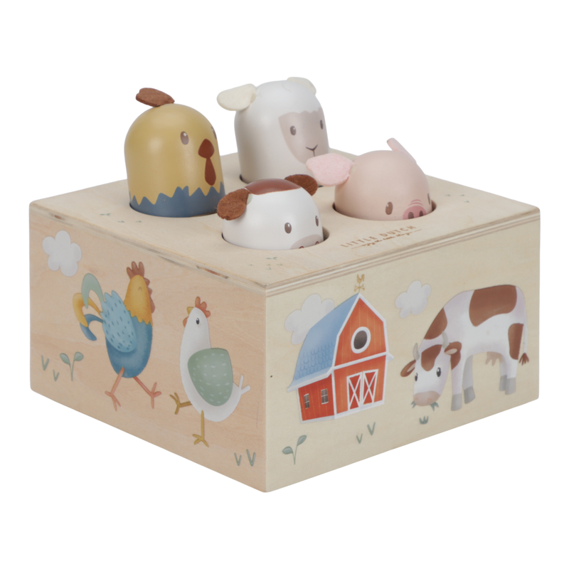 Little Dutch Pop-up Spiel Little Farm Bauernhoftiere Holz