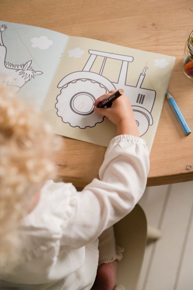 Little Dutch grün Malbuch Little Farm Ausmalbuch