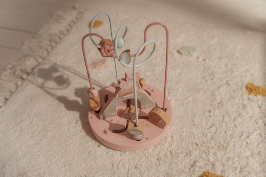 Little Dutch rosa Aktivitätsspirale Holz groß Detailansicht