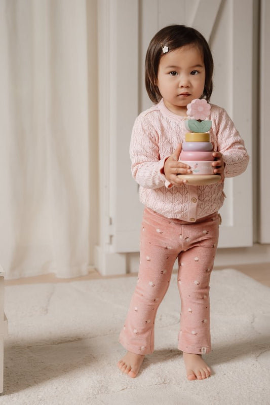 Little Dutch rosa Holz Stapelturm mit Ringen - Fairy Garden