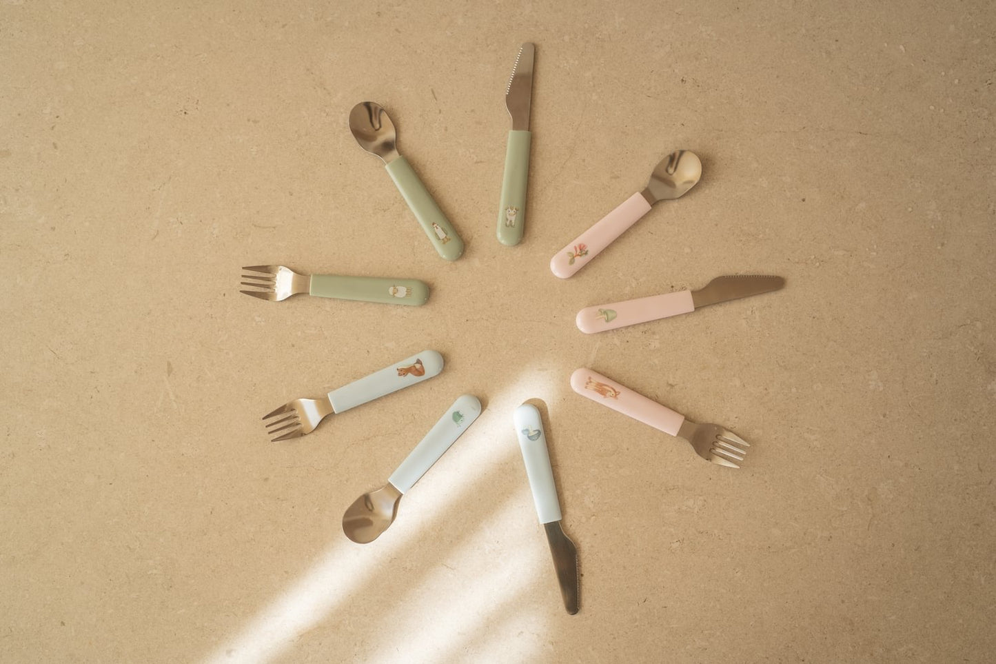 Little Dutch rosa Kinder Besteck Set Mio Mepal 3er Set - Fairy Garden