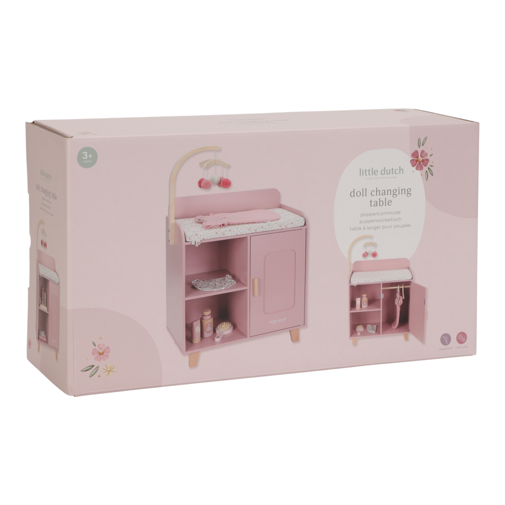 Little Dutch rosa Puppenwickeltisch FSC Holz Bild 15