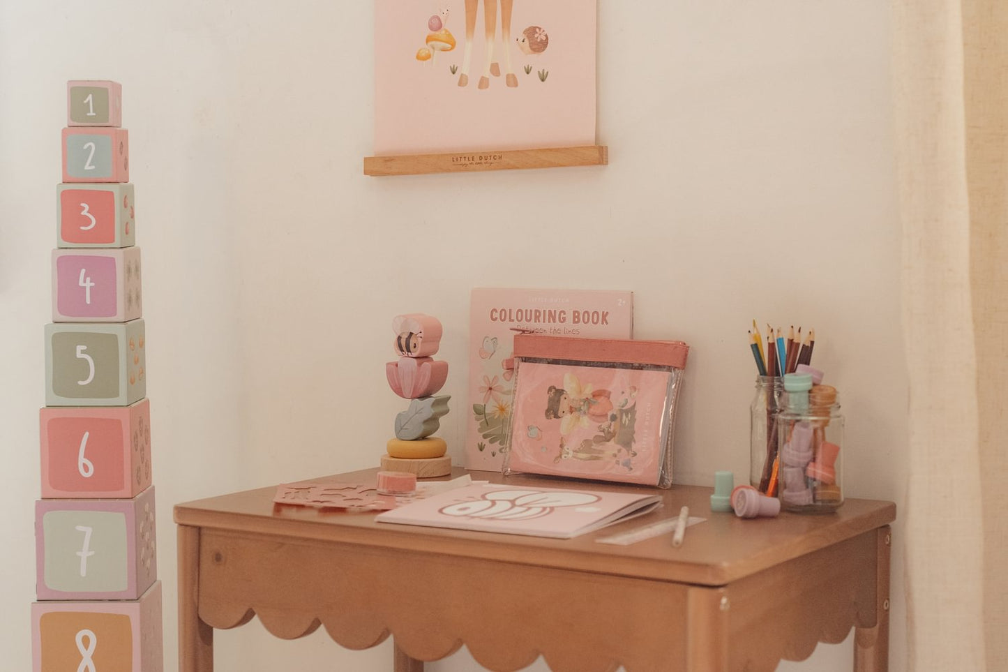 Little Dutch rosa Schreibset Fairy Garden - Etui mit Inhalt