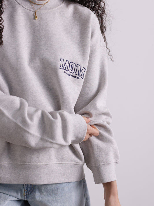 Famvibes Mom College Sweater grey