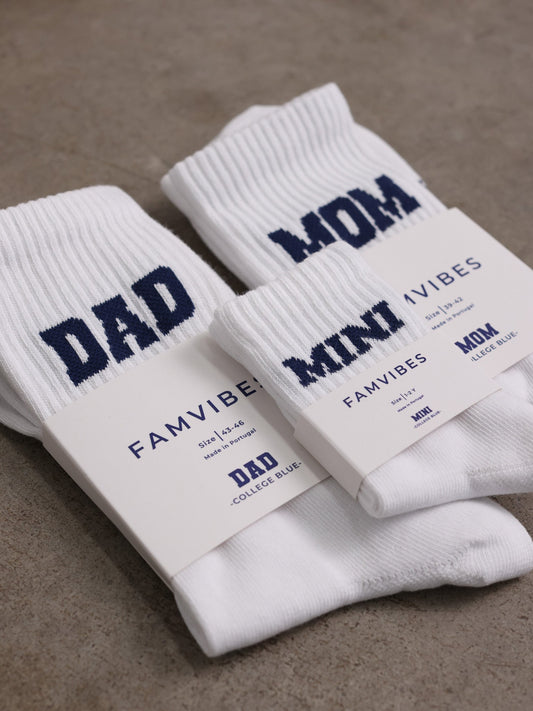 Famvibes Dad College Socken weiß