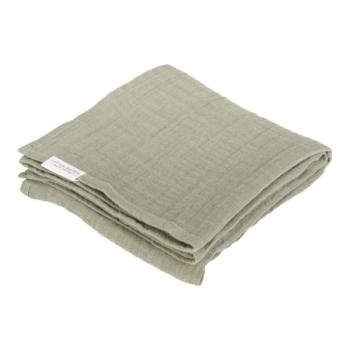 Little Dutch Musselintuch Swaddles 70 x 70 Little Farm / Pure Olive Detailansicht