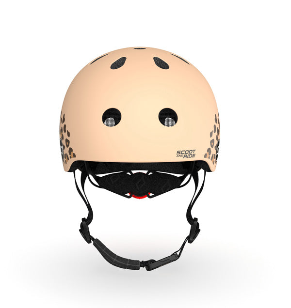 Scoot and Ride Helm XXS Leopard Rückansicht | einfachschoen