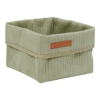 Little Dutch Pflegekörbchen klein Pure Olive 15x15x15cm von der Seite