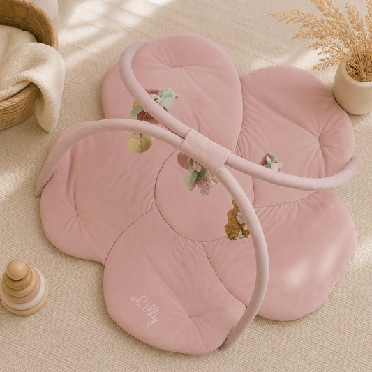 Little Dutch rosa Aktivitäten Spieldecke mit Bogen Fairy Garden Personalisierung mit Namen