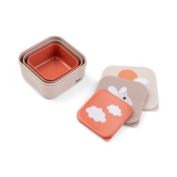 Done by Deer rosa Snackbox Set 3er Pack Happy clouds Detailansicht