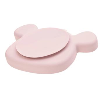 Lässig Silikonteller mit Saugfuß Maus rosa Detailansicht
