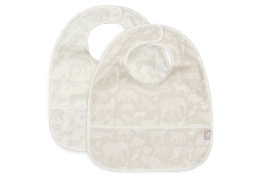 Jollein Lätzchen Wasserdicht - Animals - 2 Stück 029-864-67043 Lätzchen Jollein – Detailaufnahme Material und Verarbeitung