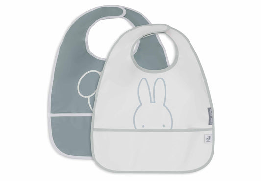 Jollein Lätzchen Wasserdicht - Miffy Peekaboo - 2 Stück 029-864-67099 Lätzchen Jollein – Detailaufnahme Material und Verarbeitung