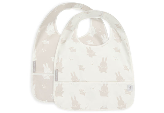 Jollein Lätzchen Wasserdicht - Miffy & Snuffy - 2 Stück 029-864-67091 Lätzchen Jollein – Detailaufnahme Material und Verarbeitung