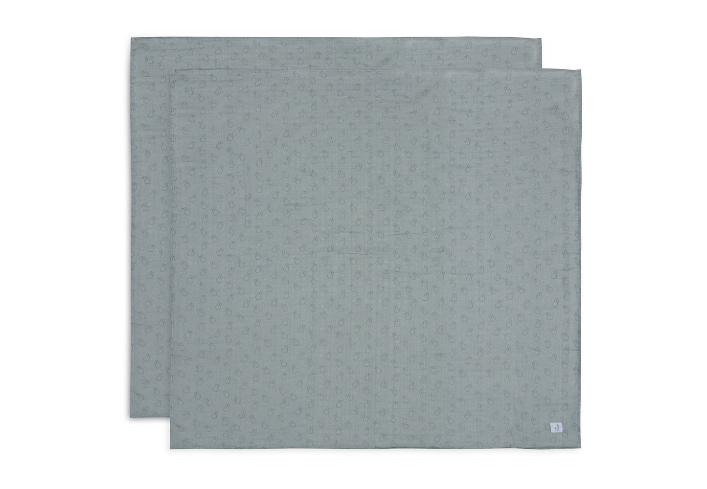 Jollein Mullwindeln 115x115cm - Miffy Silhouettes - 2 Stück 535-852-68067 Tuch Jollein – Detailaufnahme Material und Verarbeitung