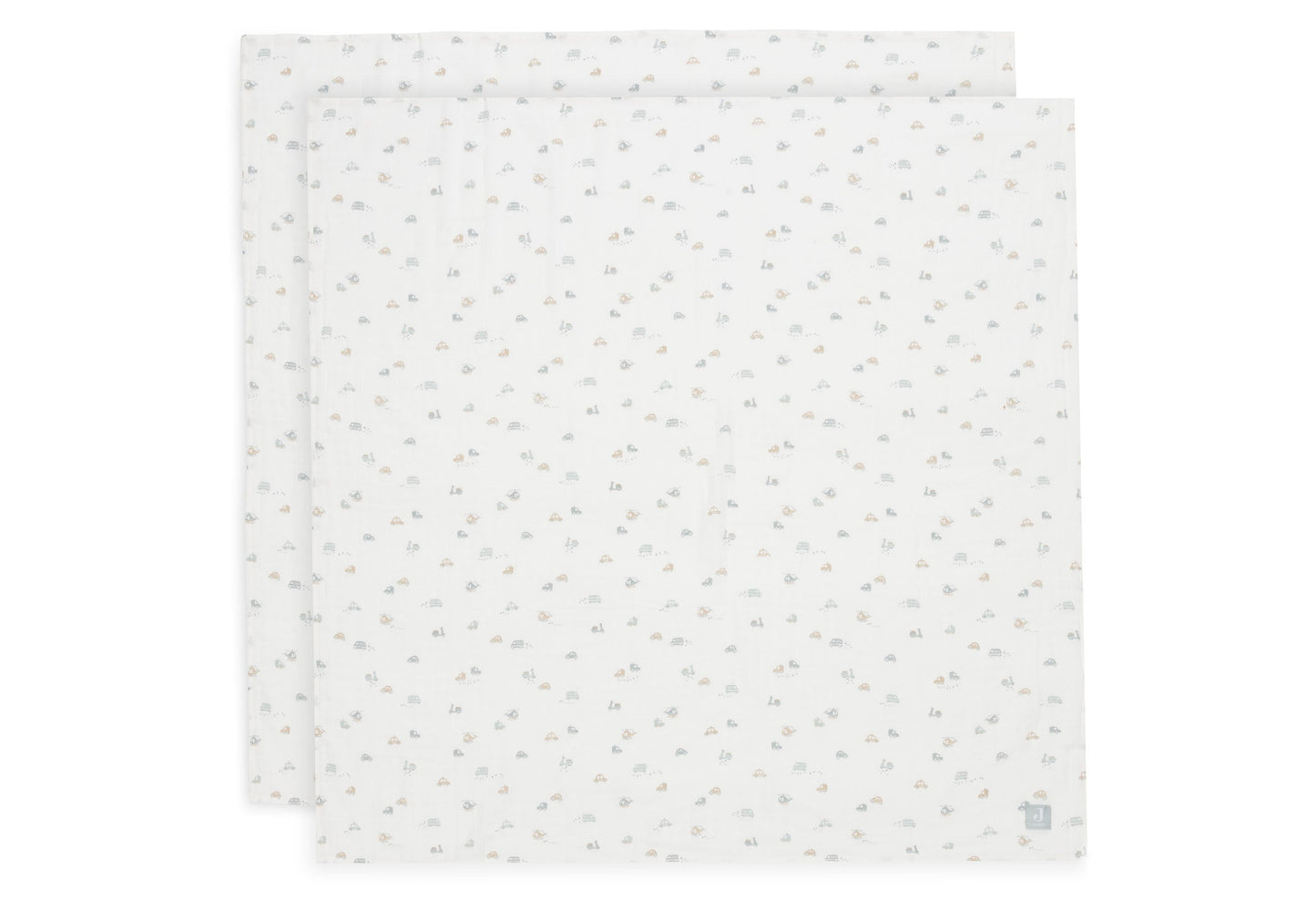 Jollein Mullwindeln Hydrophil 115x115cm - On The Go - 2 Stück 535-852-68075 Tuch Jollein – Studio Produktbild Frontansicht