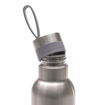 laessig Edelstahl Trinkflasche BOLD Silber Detailansicht