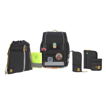 laessig Schulranzen Set 7 teilig Boxy Unique Black schwarz Detailansicht