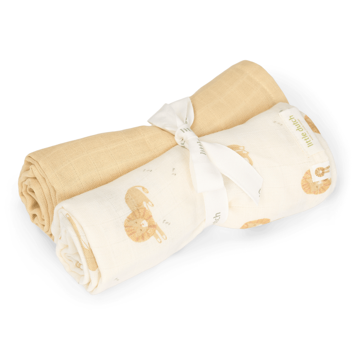 Little Dutch Pucktuch-Set 70x70 cm Gelb Safari Leo