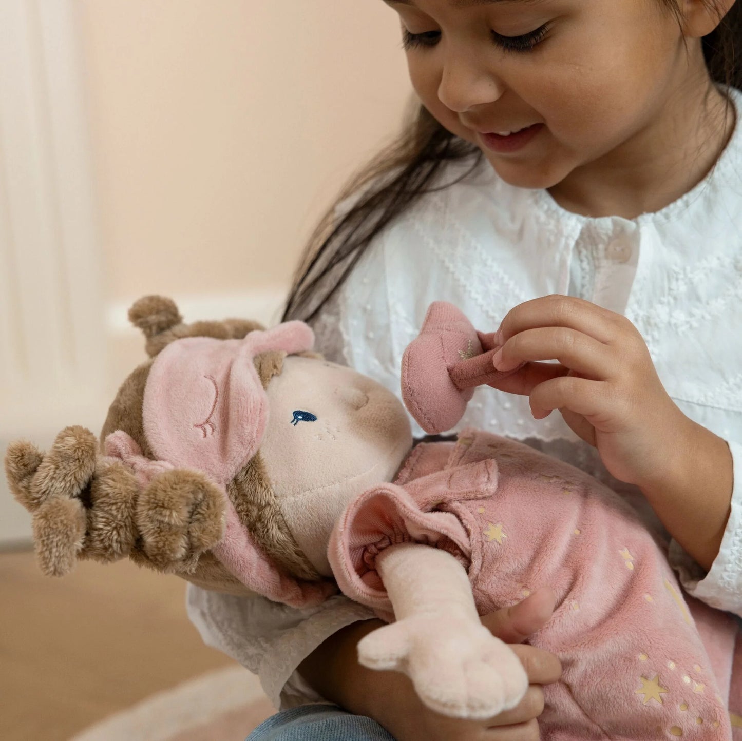Little Dutch große Babypuppe Rosa 40 cm - Schlafpuppe LD4679