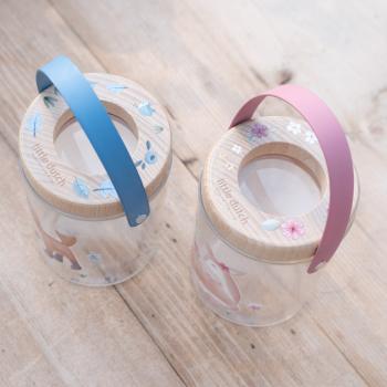 Little Dutch Insektenglas mit Lupe rosa- Fairy Garden Lupenglas