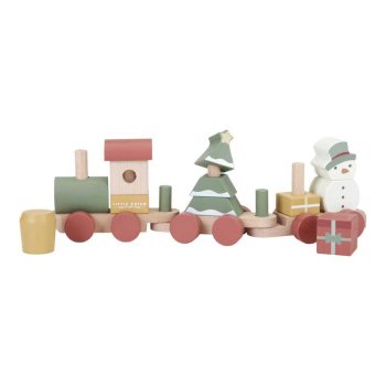 Little Dutch X-MAS Holz Eisenbahn mit Steckformen Weihnachten LD4861