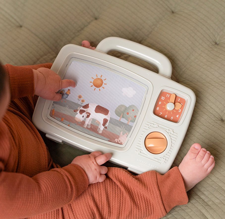 Little Dutch Musik TV Little Farm - Spieluhr aufziehbarer Fernseher für Baby – Material