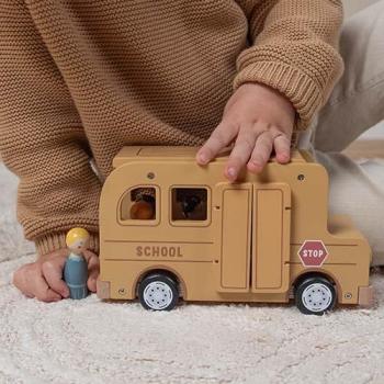 Little Dutch Schulbus Holz mit Spielfiguren